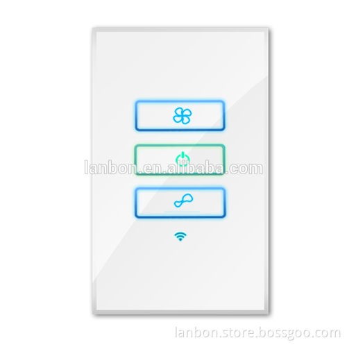 Smart Home OEM Fan controller wireless touch glass electrical remote control switch